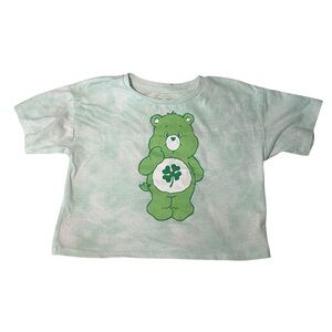 Care Bears Girls Green Tie Dye Short Sleeve Tee Size Small